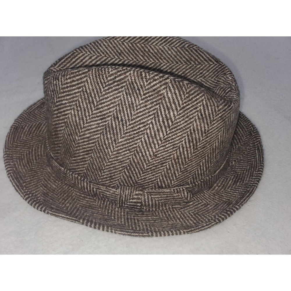 Vintage Men's BEACON HILL Hat Fedora Plaid Wool Blend Size LG (7 1/4 - 7 3/8) - Picture 3 of 15